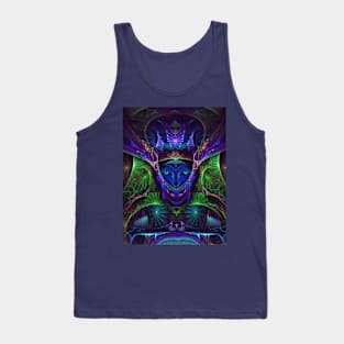 Fluorescent - Fractal Manipulation - Visionary Art - Manafold Art Tank Top